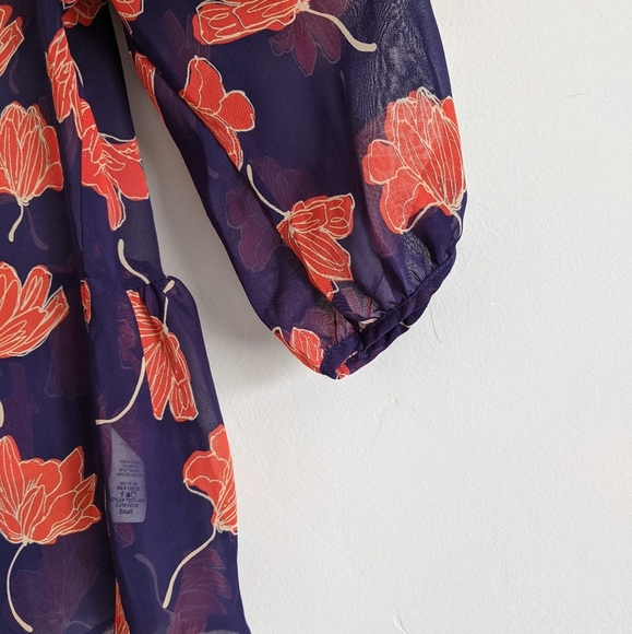 FINAL SALE 🌿FLORAL SHEER BLOUSE🌿 - Picture 5 of 6